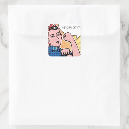 リベッターを見ろ!ポップ・アートの点 スクエアシール (バッグ)