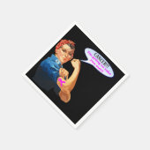 リベッター乳がんチャリティーデザイン スタンダードカクテルナプキン (角)