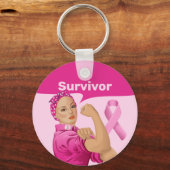 リベッター乳がん認識度 キーホルダー (正面)