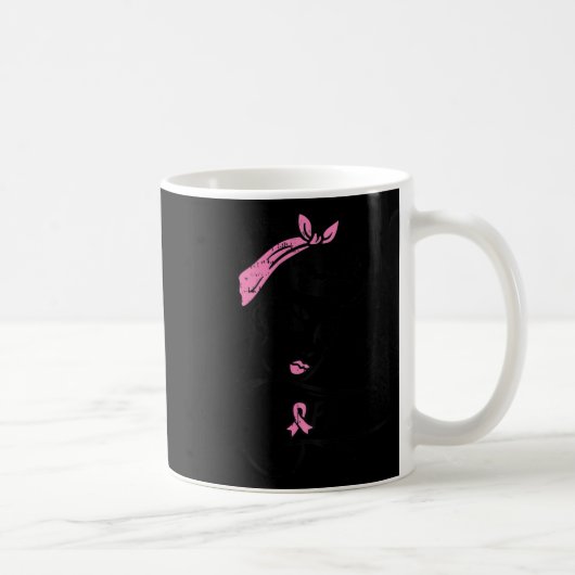リベッター希望と闘う乳がん認識度Wome コーヒーマグカップ (右)