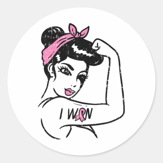 リベッター私は認識度乳がん生存者Womに勝った ラウンドシール (正面)