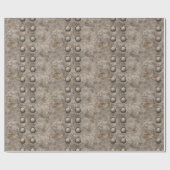 リベットで留められた金属の質の包装紙 ラッピングペーパー (フラット)