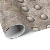 リベットで留められた金属の質の包装紙 ラッピングペーパー (ロールコーナー)