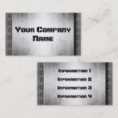 リベットのボーダー名刺との金属の一見 名刺 (正面/裏面)