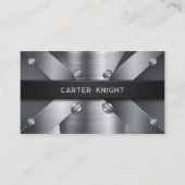 リベットモダン止め鋼メタル 名刺 (正面)