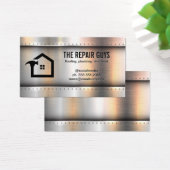 リベット付き住宅修理メタリック背景 (デスク)