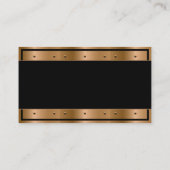 リベット付き金属製ブロンズ |黒縁ど 名刺 (裏面)