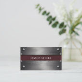 リベット止めメタルとブルゴーニュ 名刺 (スタンド正面)