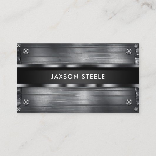 リベット止め金属工業建設 名刺 (正面)