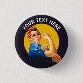 リベパーソナライズされたターのロージーカスタムヴィンテージ 缶バッジ (正面)