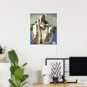 リベラの「ザパタスタイル風景」アートポスター ポスター (ホームオフィス)