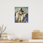 リベラの「ザパタスタイル風景」アートポスター ポスター (キッチン)