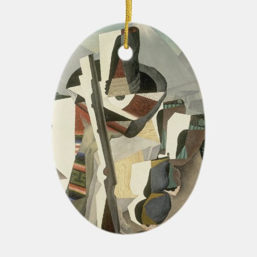 リベラの「ザパタスタイル風景」オーナメント セラミックオーナメント (正面)