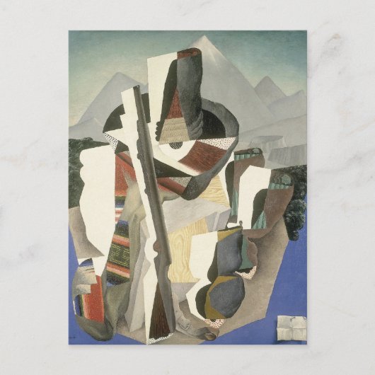 リベラの「ザパタスタイル風景」ポストカード ポストカード (正面)