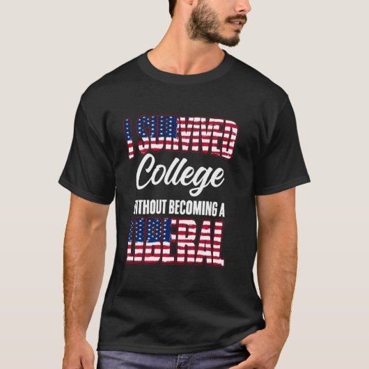リベラルにならずに大学を卒業した件 Tシャツ (正面)