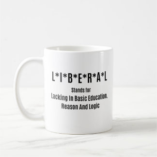 リベラルは基礎教育を欠く コーヒーマグカップ