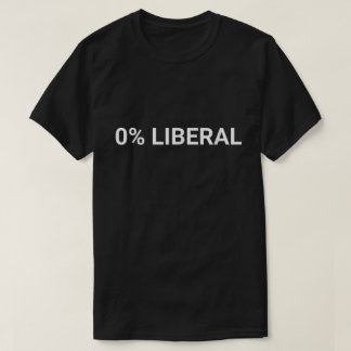 リベラルゼロ%ポリティカルステートメントアート Tシャツ