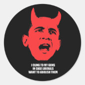 リベラル派が死刑を言い渡したくなったら、私は銃にしがみつく ラウンドシール (正面)