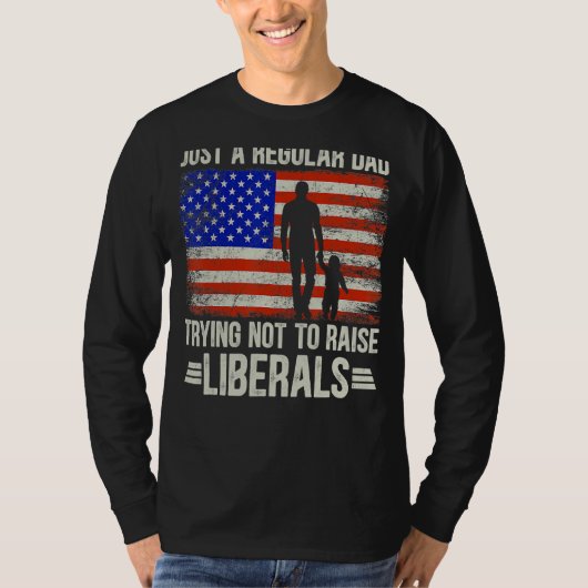 リベラル派のFaを上げようとしない普通のパパ Tシャツ (正面)