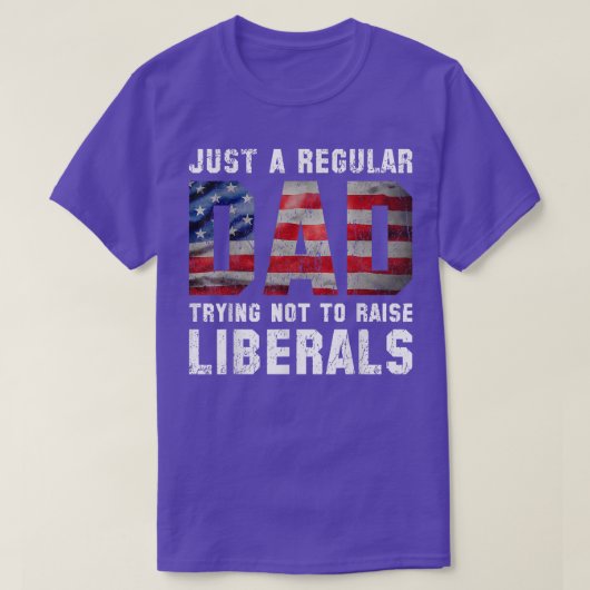 リベラル派のFaを上げようとしない普通のパパ Tシャツ (デザイン正面)