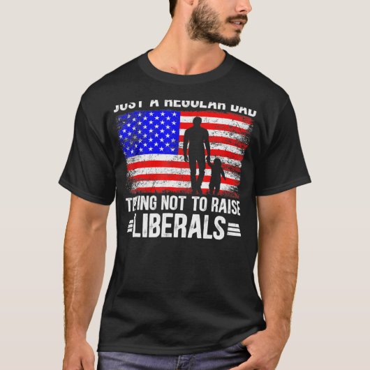 リベラル派のFaを上げようとしない普通のパパ Tシャツ (正面)