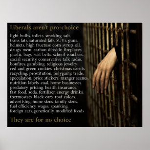 リベラル派は選択を支持しない ポスター