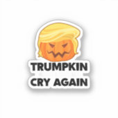 リベラル派を再びトランプキンハロウィーンで泣かせる シール (正面)