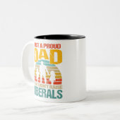 リベラ誇りを持ったル派を育てなかったパパ ツートーンマグカップ (正面左)