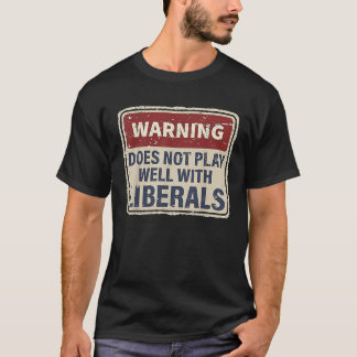 リベラ警告ル人と遊は仲が悪い Tシャツ