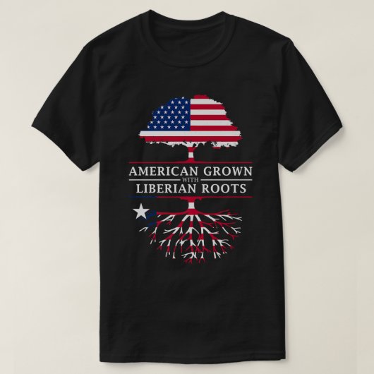 リベリアのルーツリベリアで栽培されるアメリカ人 Tシャツ (デザイン正面)