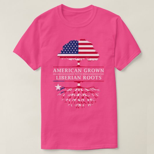 リベリアのルーツリベリアで育ったアメリカ人  Tシャツ (デザイン正面)
