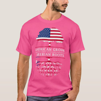 リベリアのルーツリベリアで育ったアメリカ人  Tシャツ