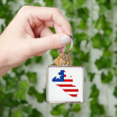 リベリアの国旗の地図の形の記号 キーホルダー (手)