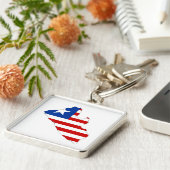 リベリアの国旗の地図の形の記号 キーホルダー (側面)