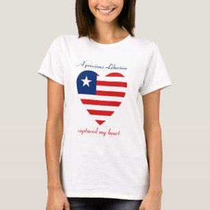 リベリアの国旗スウィートハートTシャツ Tシャツ