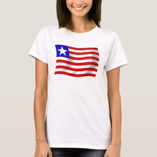 リベリアの国旗Tシャツ Tシャツ (正面)