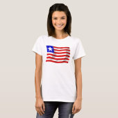 リベリアの国旗Tシャツ Tシャツ (正面フル)