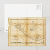 リベリアの地図（1870年） ポストカード (正面/裏面)