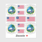 リベリアの民族記号/紋章のコート シール (シート)