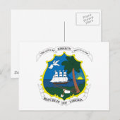 リベリアコート・オブ・アームズ ポストカード (正面/裏面)