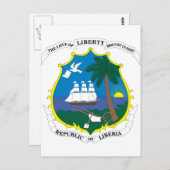 リベリアコート・オブ・アームズ ポストカード (正面/裏面)