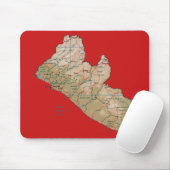 リベリアマップマウスパッド マウスパッド (マウス)