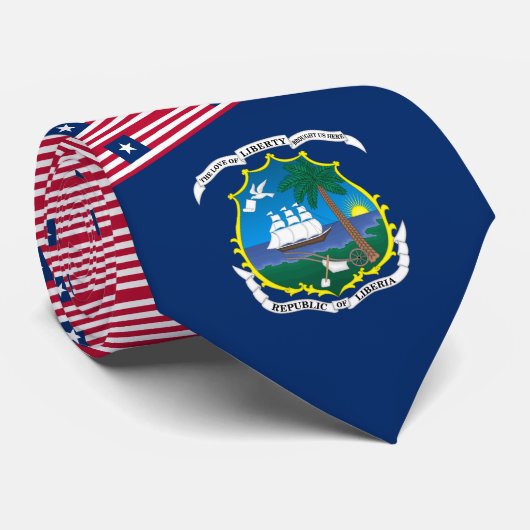 リベリア国旗とコート・オブ・アームズ、リベリア国旗 ネクタイ (ロール)