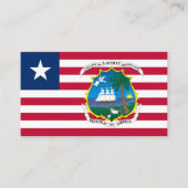 リベリア国旗とコート・オブ・アームズ、リベリア国旗 名刺 (正面)