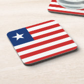 リベリア国旗のコースター コースター (左側)