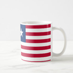 リベリア国旗のセラミックマグカップ コーヒーマグカップ