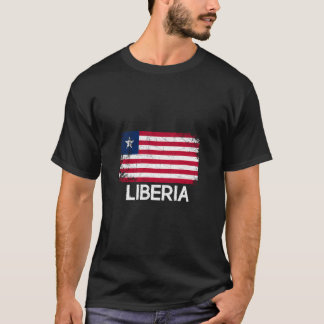 リベリア国旗のヴィンテージ Tシャツ