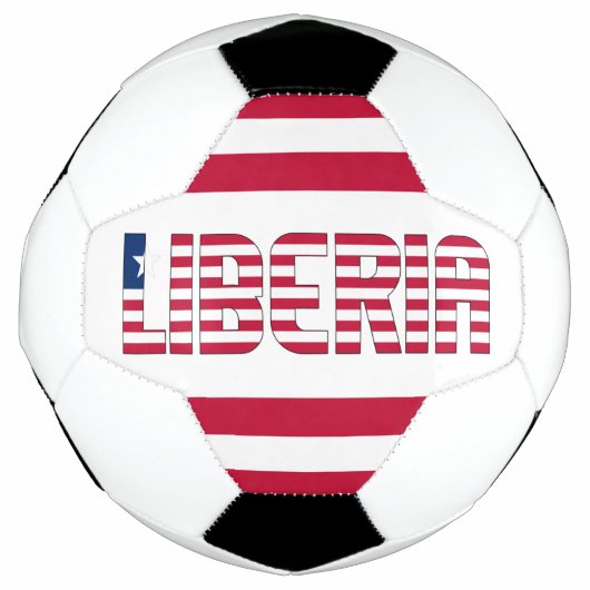 リベリア国旗の愛らしい愛国心 サッカーボール (正面)