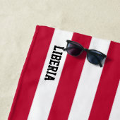 リベリア国旗の華やかな愛国心 ビーチタオル (インサイチュ)