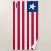 リベリア国旗の華やかな愛国心 ビーチタオル (正面)